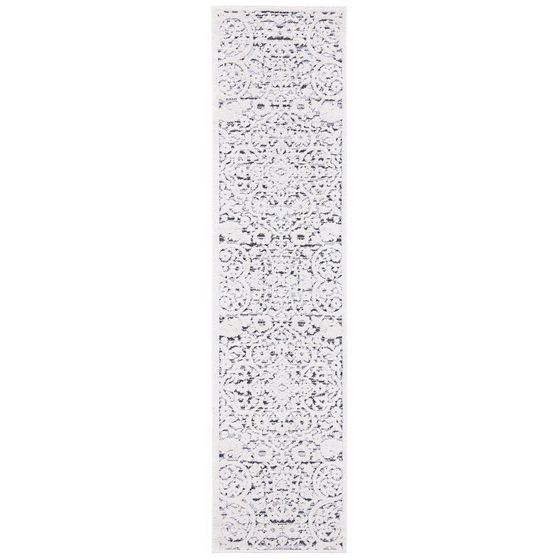 Cabana CBN656 Power Loomed Indoor and Outdoor Runner Rug - Ivory/Grey - 2'2"x7' - Safavieh.