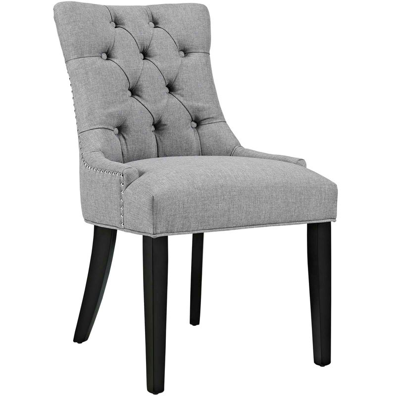 Regent Fabric Dining Chair Light Gray - Modway: Upholstered Polyester, Wood Frame, Spot Clean