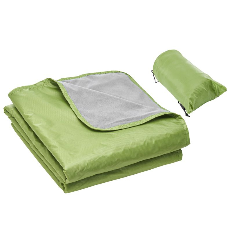 VEVOR Camping Blanket, Large Warm Wearable Stadium Blanket, Waterproof & Windproof, Polyester Fleece, Flame Retardant, 79" x 59", Army Green