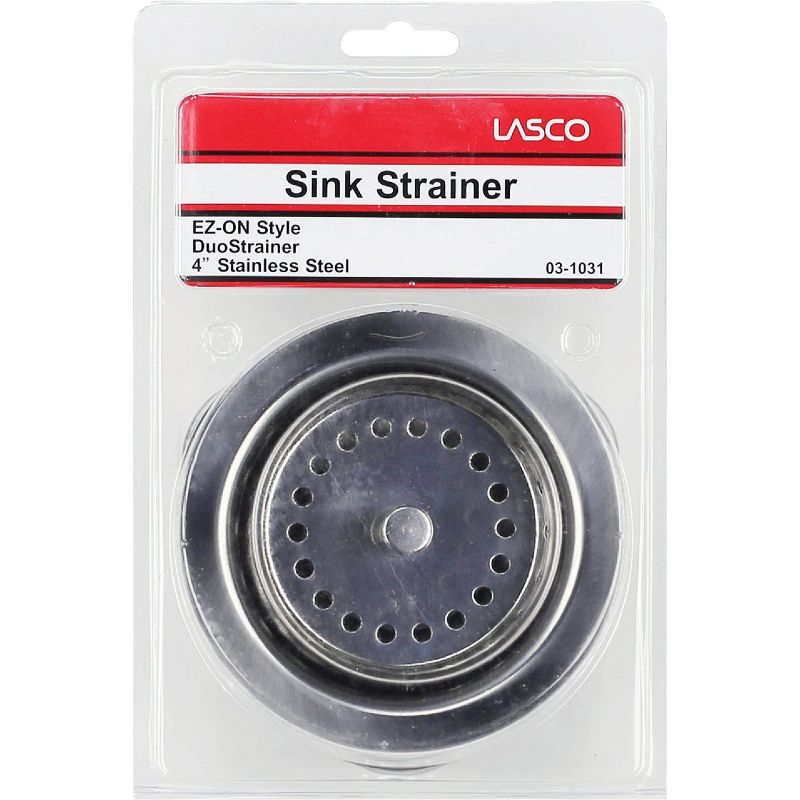 Lasco  3-1/2 In. Chrome EZ-On Duo Basket Strainer Assembly 03-1031