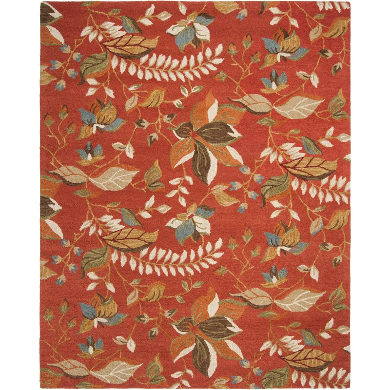 Blossom BLM913 Hand Hooked Indoor Area Rug - Rust/Multi - 8'x10' - Safavieh