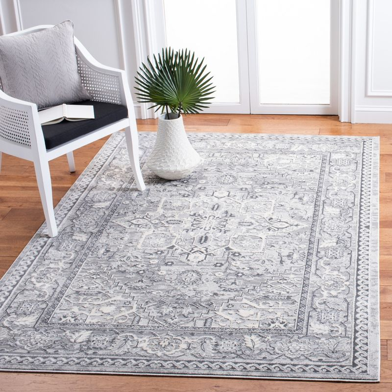 Alhambra ALH610 Power Loomed Area Rug - Cream/Grey - 4' X 6' - Safavieh.