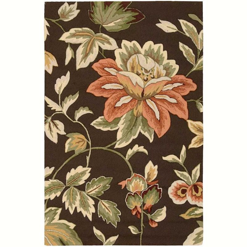 Nourison Fantasy Chocolate Area Rug FA11 3'6" x 5'6"