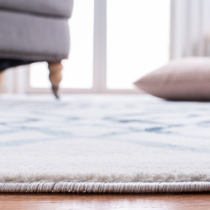 Martha Stewart Isabella - MSR0957 - Indoor Power Loomed Area Rugs - Ivory/Turquoise - 5'3"x7'7"