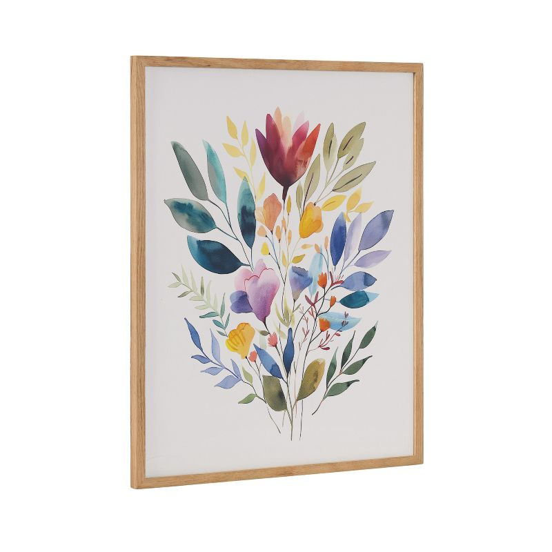 Kate & Laurel All Things Decor 16"x20" Gallery Jewel Tone Botanical Watercolor Bouquet Print by The Creative Bunch Studio Natural