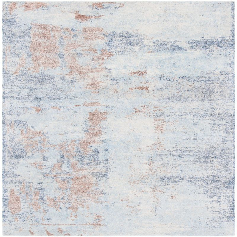 Restoration Vintage RVT113 Hand Tufted Area Rug - Blue/Brown - 6'x6' - Safavieh.