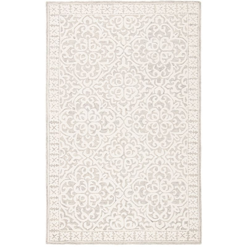 Metro MET857 Hand Tufted Indoor Area Rug - Grey/Ivory - 8'x10' - Safavieh