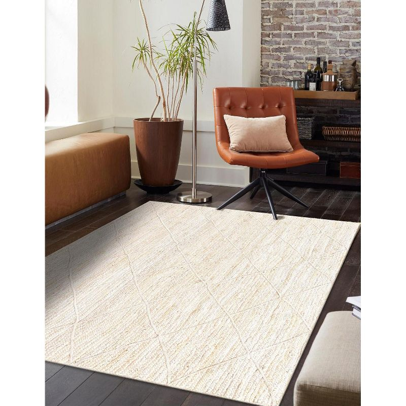 Unique Loom 8' 0 x 11' 0 Braided Jute Ivory Area Rug
