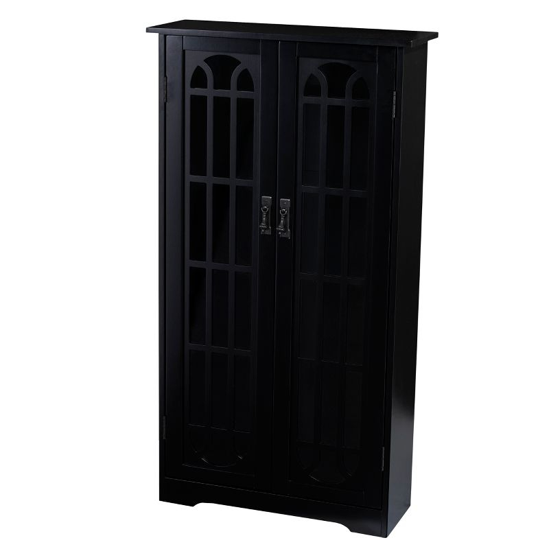 Window Pane Media Cabinet - Black - SEI
