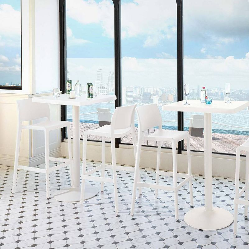 Sensilla 2pk Outdoor Stackable Bar Stools - White - Lagoon