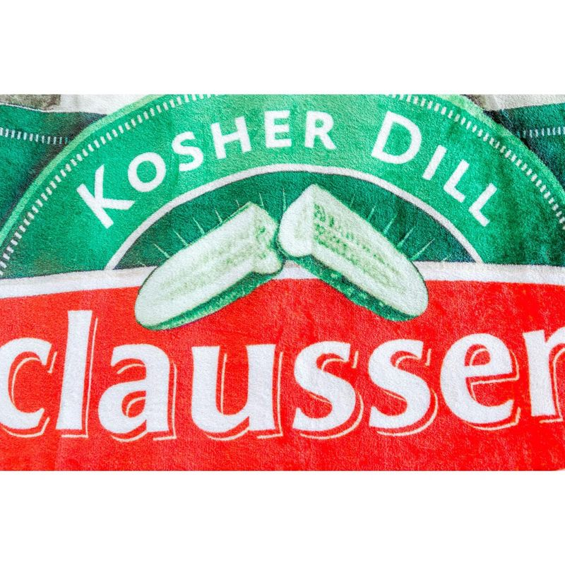 Toynk Claussen Kosher Dill Pickles Fleece Throw Blanket | 45 x 60 Inches