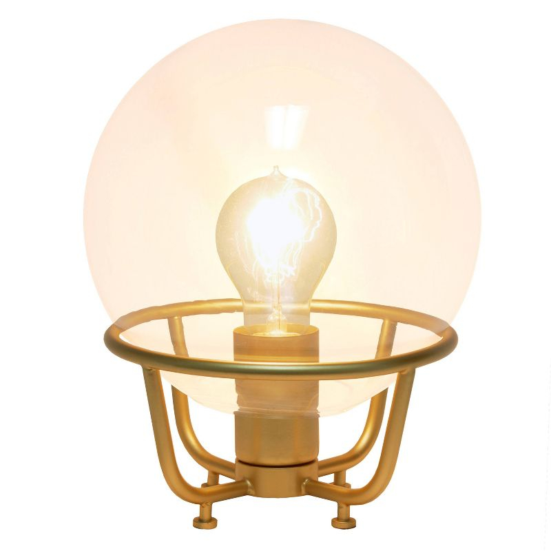 Old World Globe Glass Table Lamp Matte Gold - Lalia Home: Small, Industrial Look, No Assembly Required