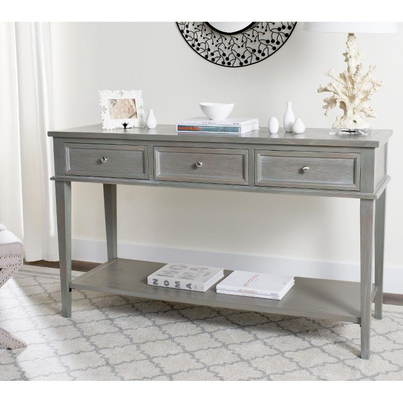 Manelin Console - AMH6641C - Gray - Safavieh Couture