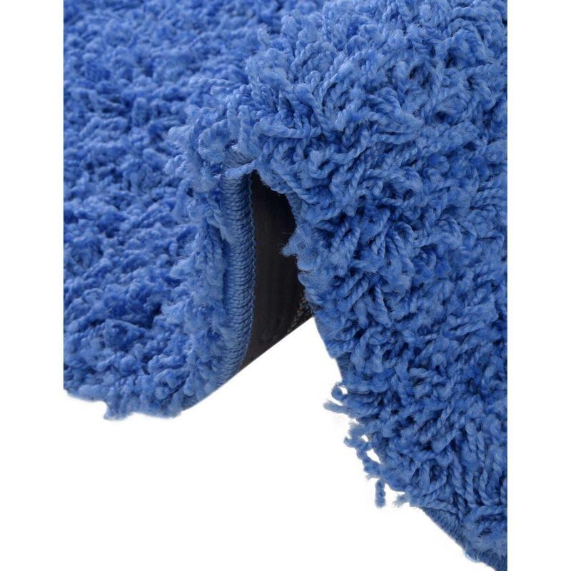 Unique Loom 8' 0 x 11' 0 Rectangle Solid Shag Periwinkle Blue Area Rug