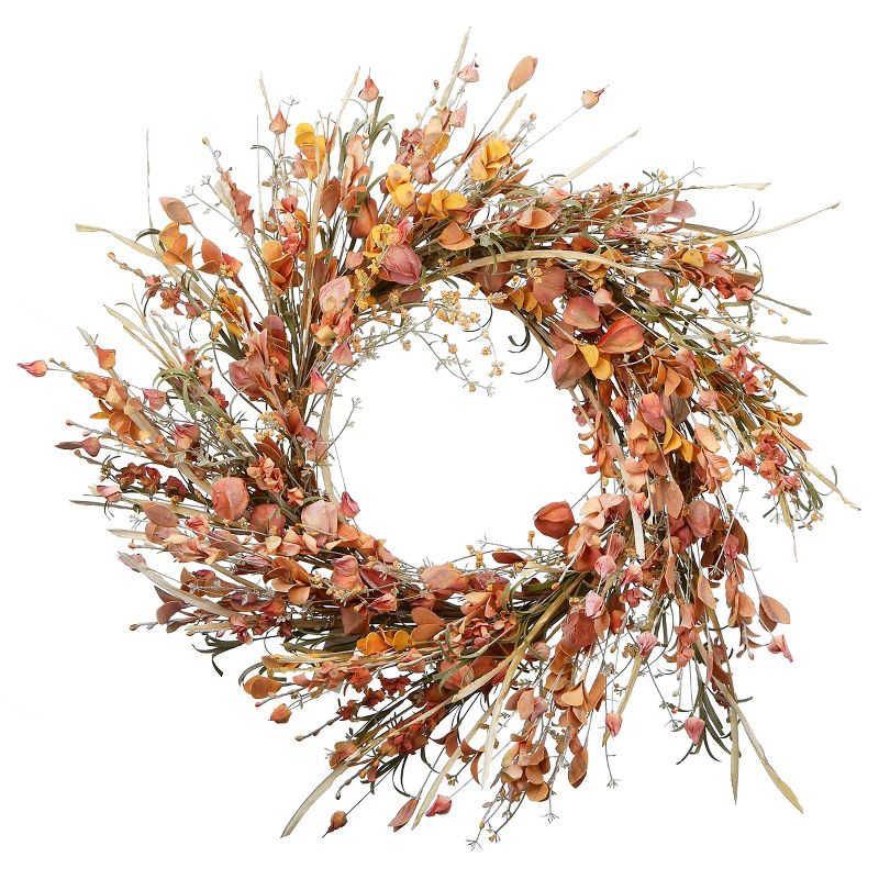 22" Autumn Wild Flowers Artificial Wreath - National Tree Company