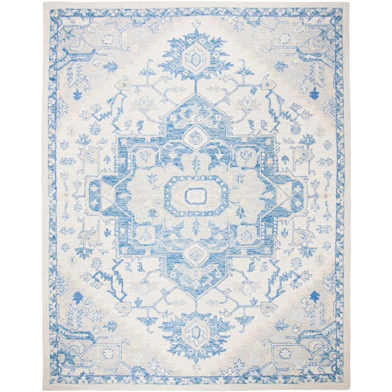 Micro-Loop MLP503 Hand Tufted Area Rug - Ivory/Blue - 8'x10' - Safavieh.