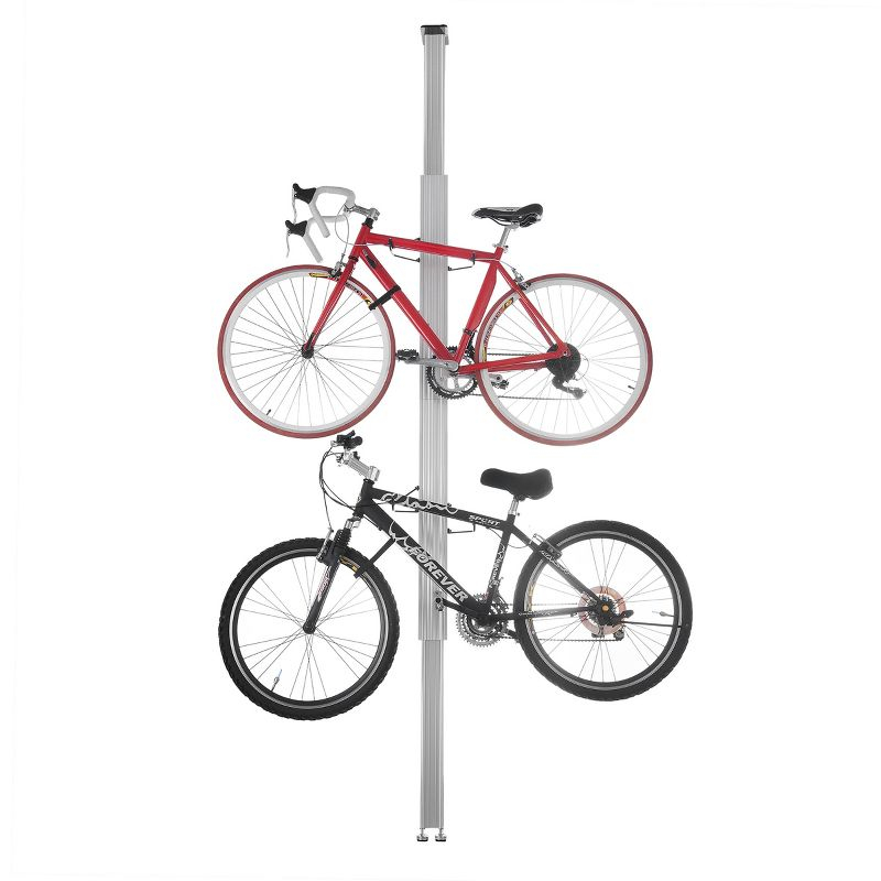 Leisure Sports Aluminum Bike Storage Rack with Tension Mount for Two Bicycles