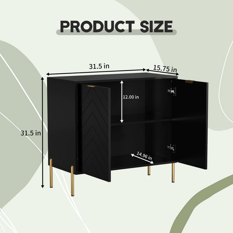 CLIHOME 31.5 in. H Utility Storage Cabinet with Adjustable Shelves