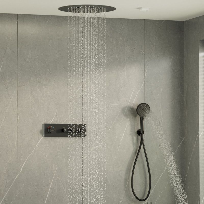 CASAINC 3 Functions 12 Inch Ceiling Mounted Thermostatic Shower System