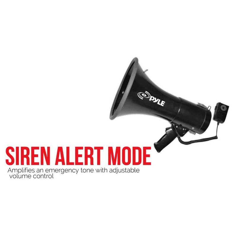 Pyle Pro Handheld Megaphone Bull Horn with Siren and Voice Recorder | PMP35R