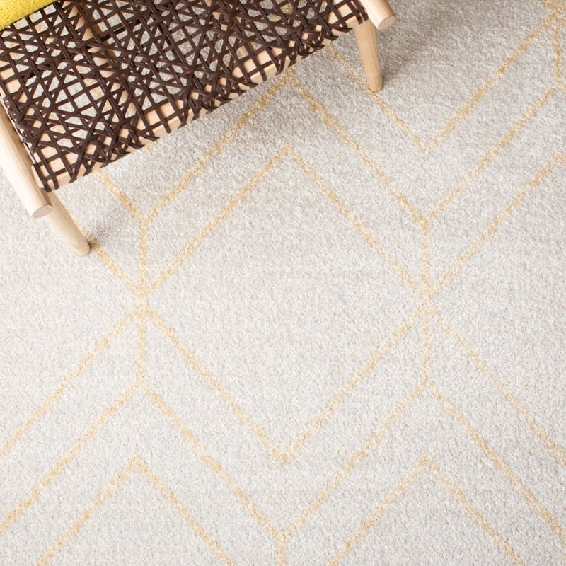 Adirondack ADR241 Machine Made Indoor Area Rug - Ivory/Gold - 5'-1"x7'-6" - Safavieh
