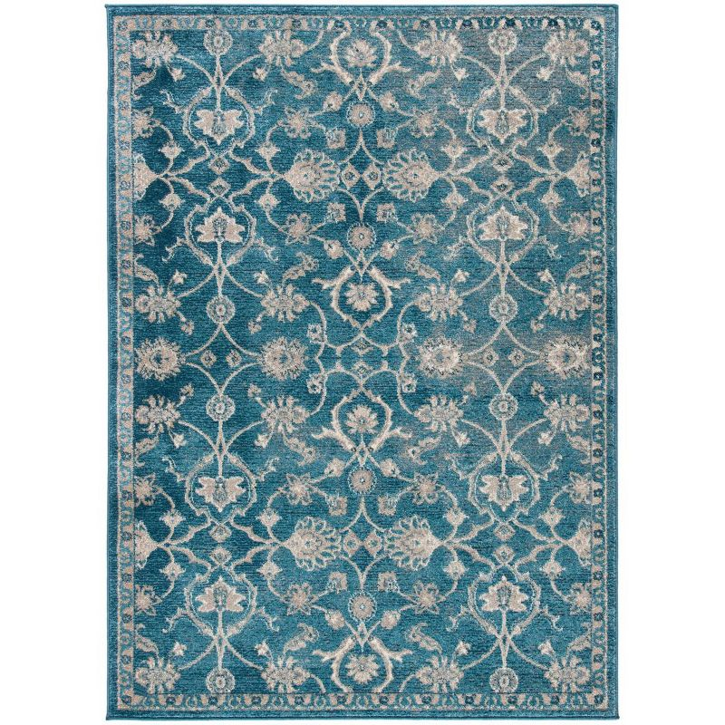 Sofia SOF386 Power Loomed Indoor Accent Rug - Blue/Beige - 3'x5' - Safavieh.