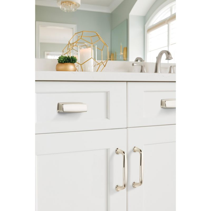 Amerock Kane 3-3/4 inch (96mm) Center-to-Center Polished Nickel Cabinet Pull