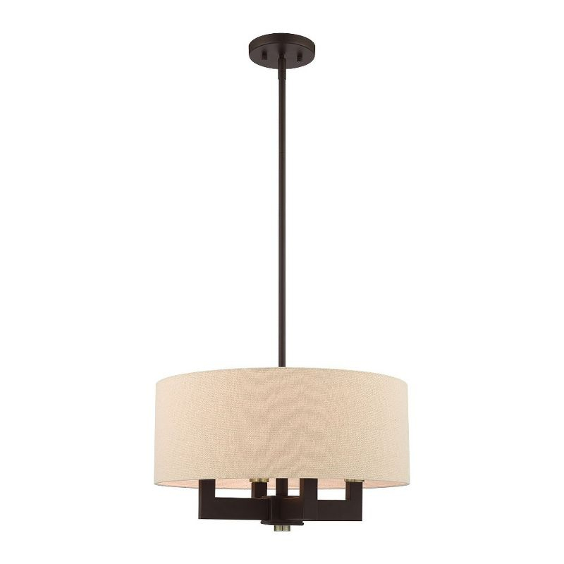 Livex Lighting Cresthaven 4 - Light Chandelier in  Bronze/Antique Brass