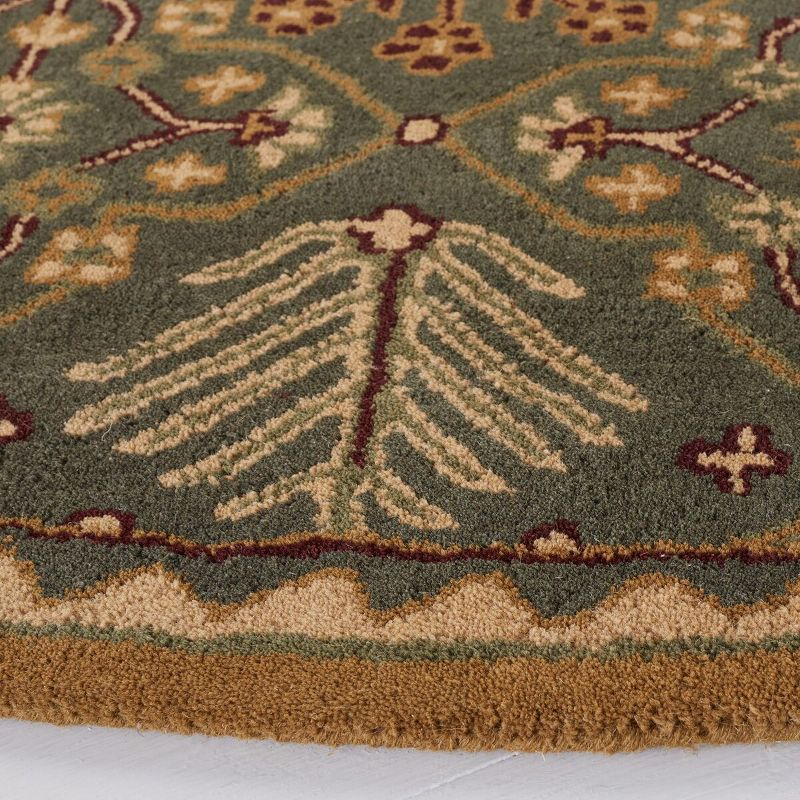Antiquity AT613 Hand Tufted Area Rug - Light Blue/Gold - 8' round - Safavieh.
