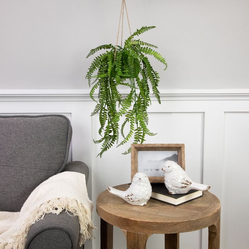 Northlight Seasonal 18'' Faux Fern Plant in Basket | Wayfair