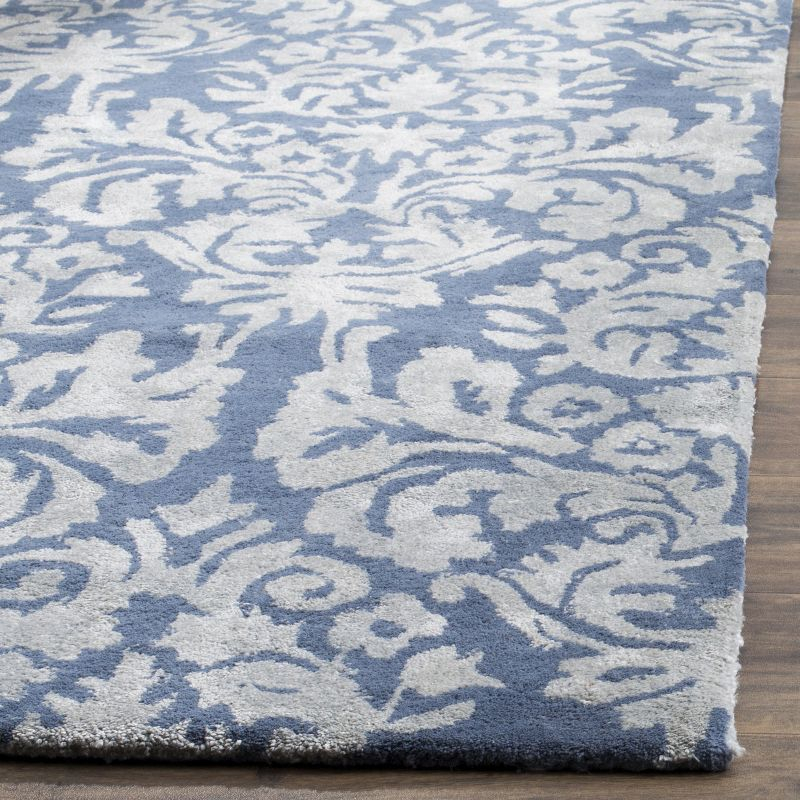 Bella BEL156 Hand Tufted Area Rug - Navy/Grey - 5'x8' - Safavieh.