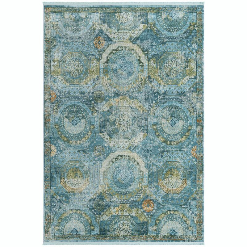 Unique Loom Baracoa Collection Area Rug - Coppelia (7'  x 10' Rectangle Light Blue/Blue)