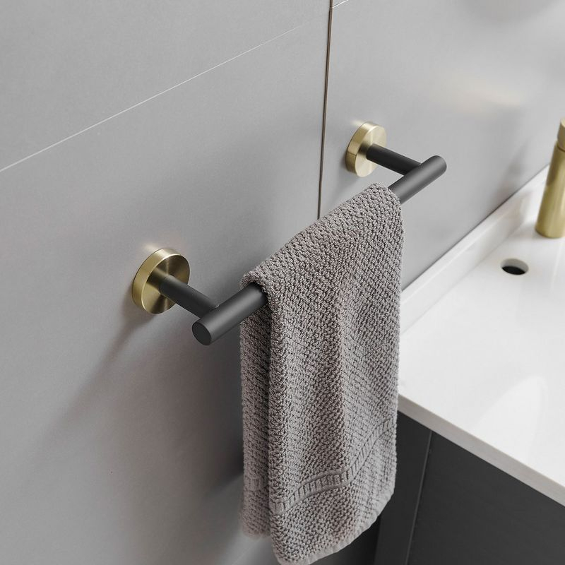 BWE 6-Piece Bath Hardware Set with Towel Ring Toilet Paper Holder Towel Hook and Towel Bar