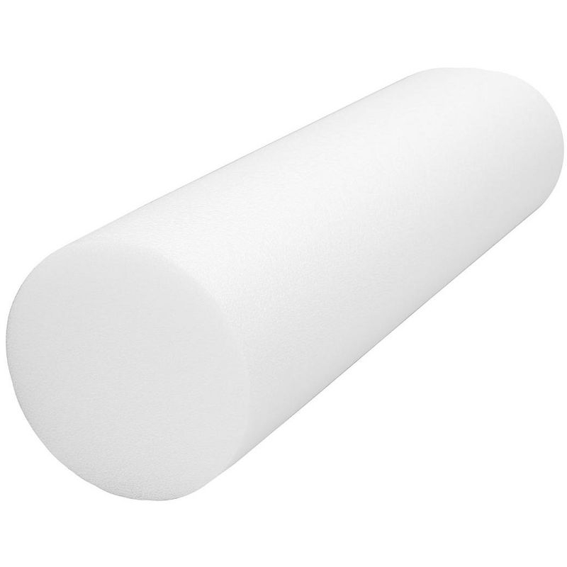 CanDo Foam Roller - White PE foam - 6" x 30" - Round