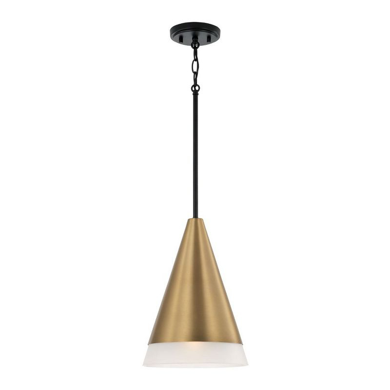 Capital Lighting Avant 1 - Light Pendant in  Aged Brass/Black