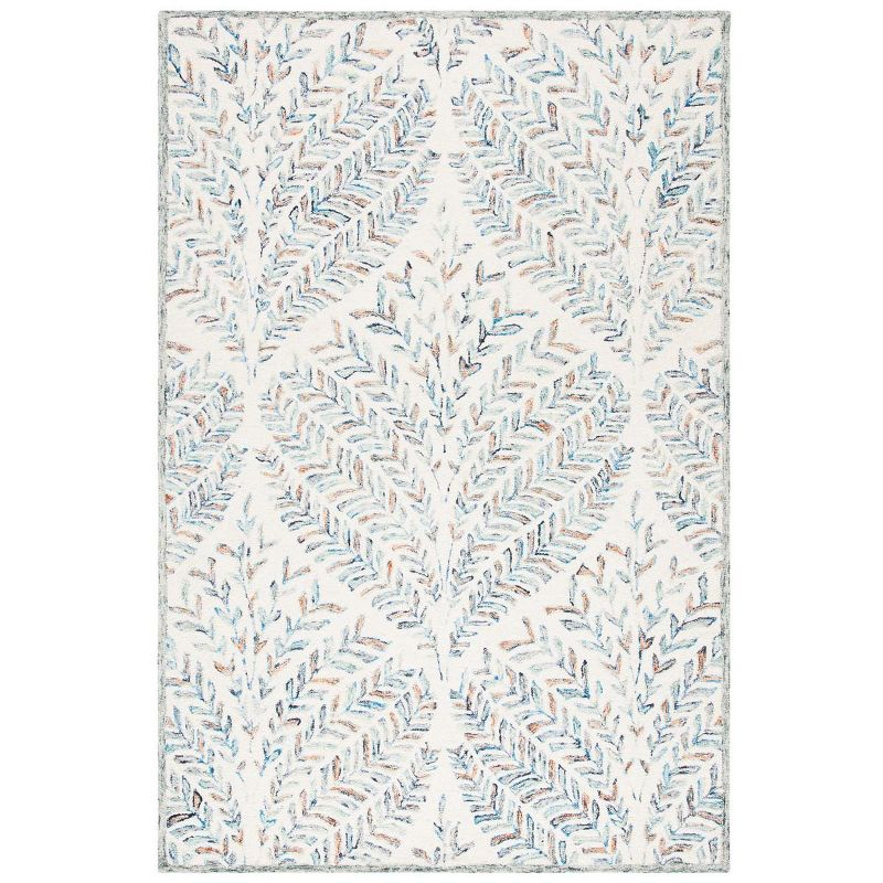 Capri CPR208 Tufted Indoor Area Rug - Ivory/Blue - 9'x12' - Safavieh