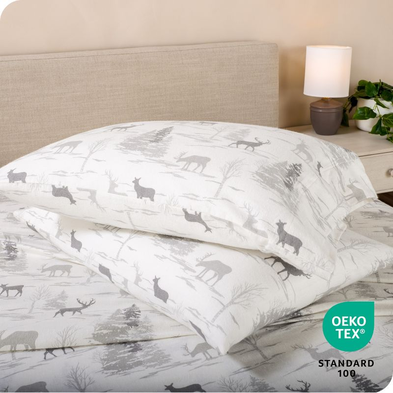 Elk Cotton Flannel Twin XL Sheet Set by Bare Home