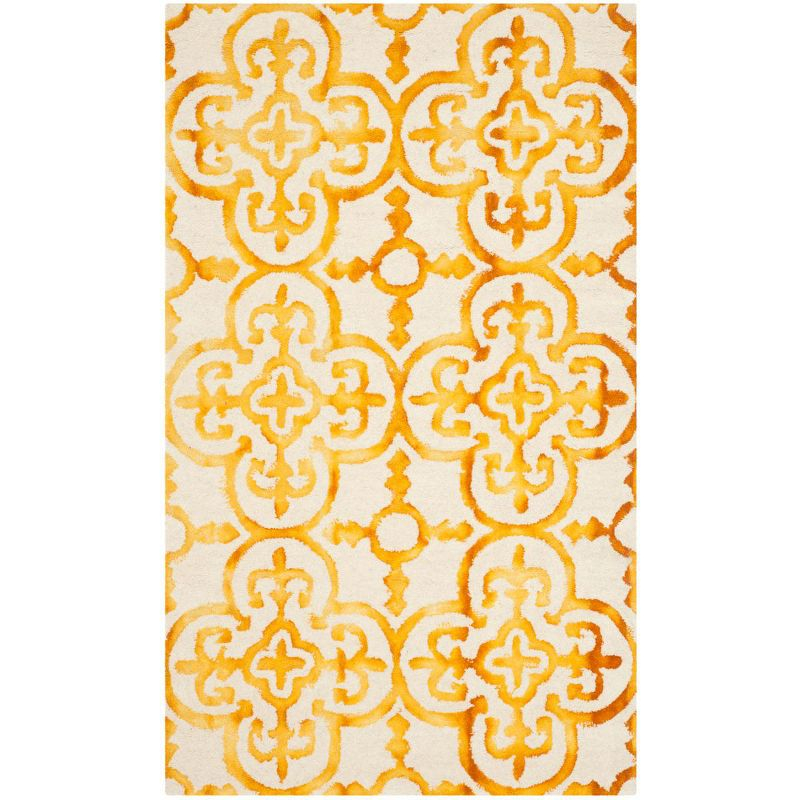 Dip Dye DDY711 Hand Tufted Accent Rug - Ivory/Gold - 3'x5' - Safavieh.