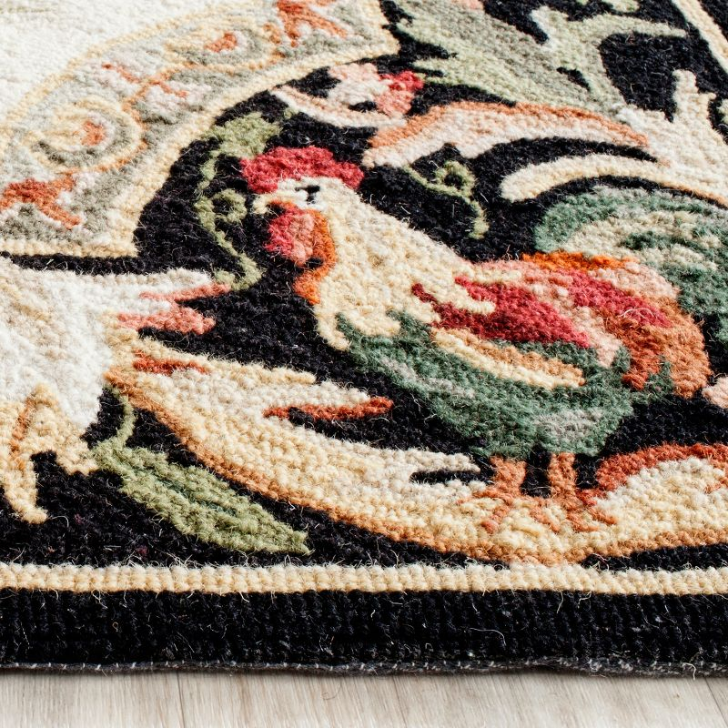 Chelsea HK48 Hand Hooked Accent Rug - Ivory/Black - 1'8"x2'6" - Safavieh.
