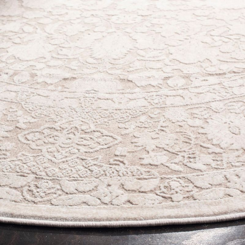 Reflection RFT667 Power Loomed Indoor Area Rug - 6'7" Round - Beige/Cream - Safavieh