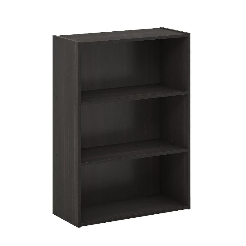 Furinno Easy Assembly 3 Cube Decorative Bookshelf Storage Display Cabinet 3-Tier Multi-functional Open Shelf,Espresso