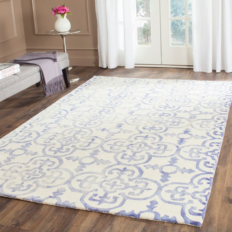 Dip Dye DDY711 Hand Tufted Indoor Area Rug - Ivory/Blue - 8'x10' - Safavieh