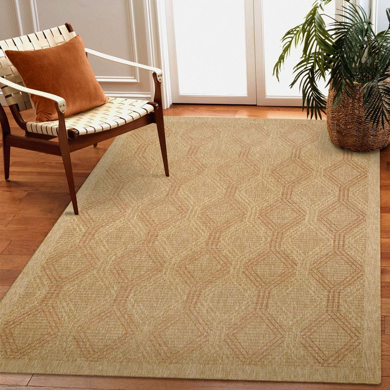 Liora Manne Sahara Links Indoor/Outdoor Rug Terracotta 3'3" x 4'11"