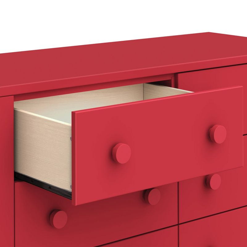 DaVinci Sammy Scallop 6 Drawer Dresser - Tomato Red