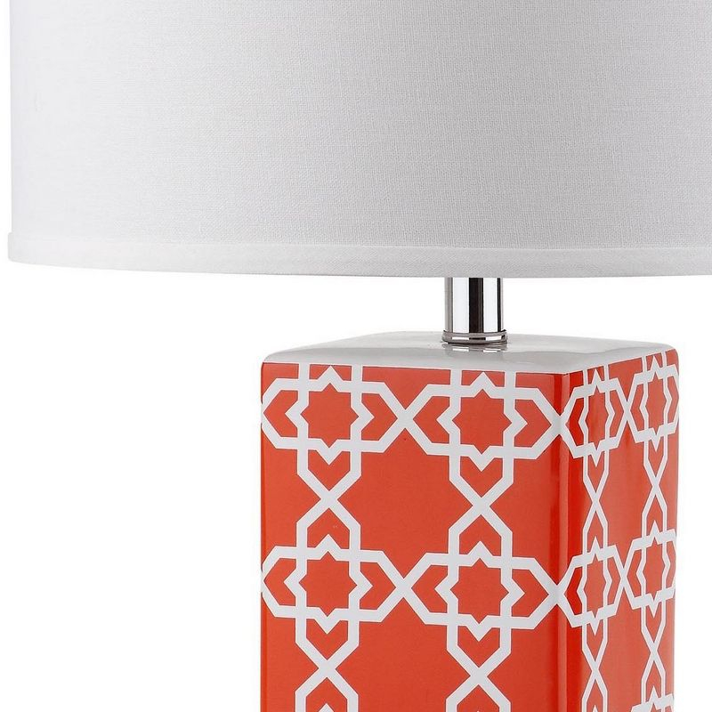 Quatrefoil Table Lamp (Set of 2) - Orange - Safavieh.