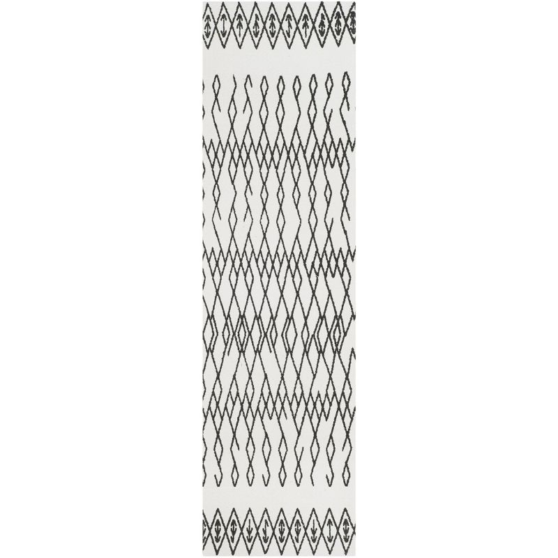 Cedar Brook CDR501 Loomed Indoor Runner Rug - Ivory/Black - 2'3"x6' - Safavieh