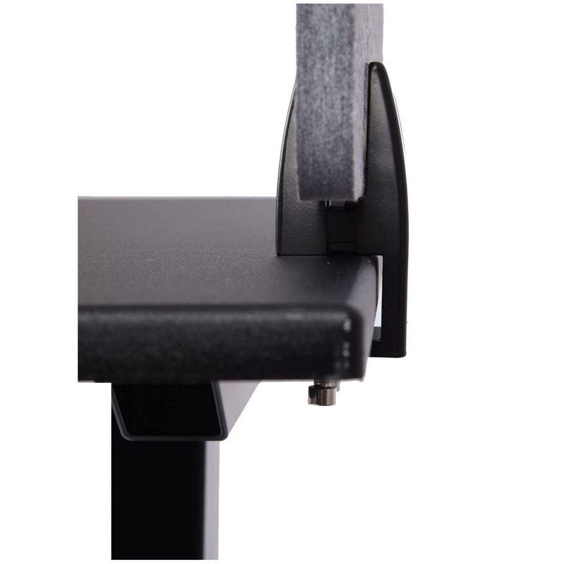 Stand Up Desk Store ReFocus Raw Clamp-On Acoustic Desk Divider Mounted Privacy Panel to Reduce Noise and Distractions (Castle Gray, 23.6" x 16")