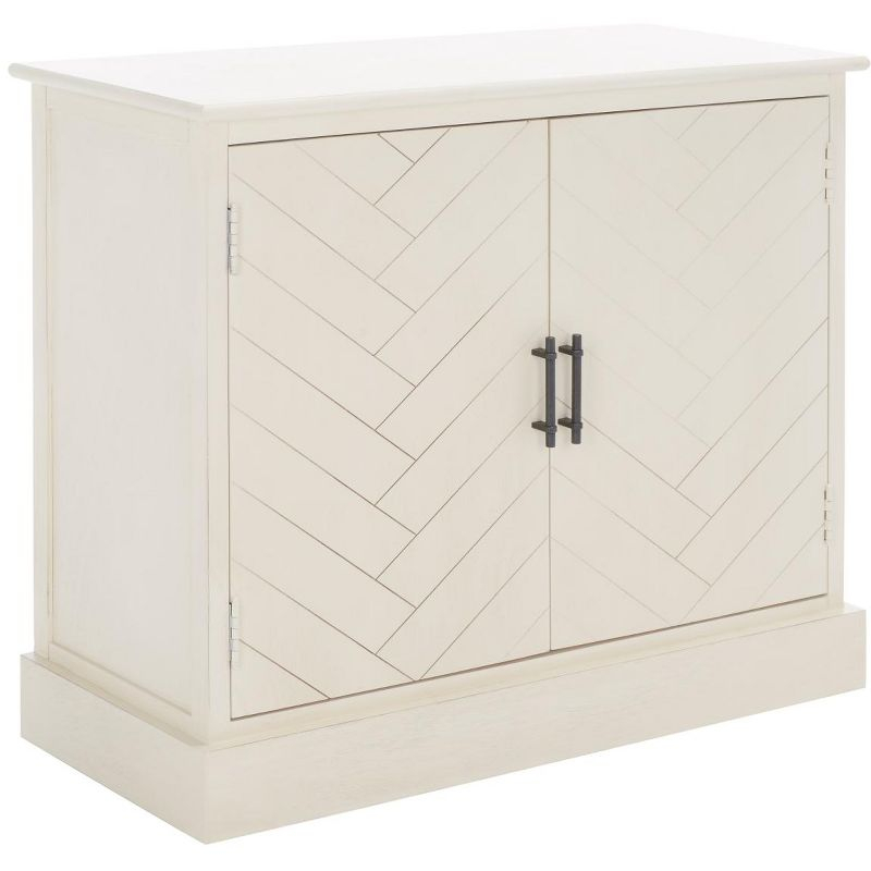 Peyton 2 Door Sideboard - Distressed White - Safavieh