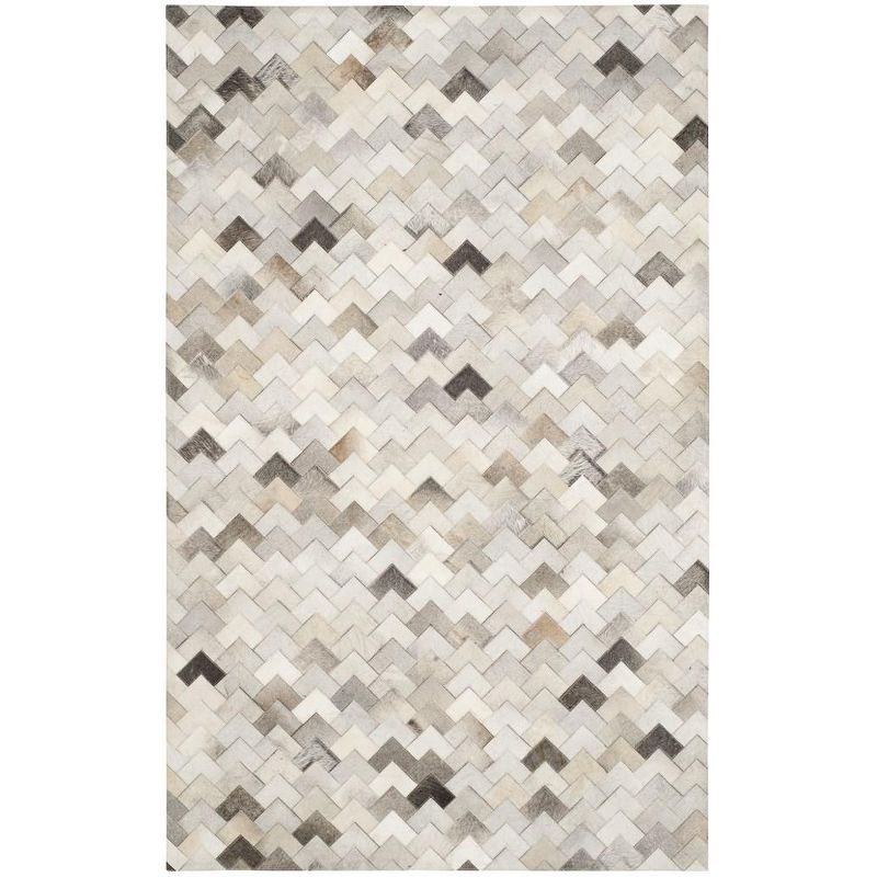 Studio Leather STL183 Hand Woven Area Rug - Grey - 4'x6' - Safavieh.