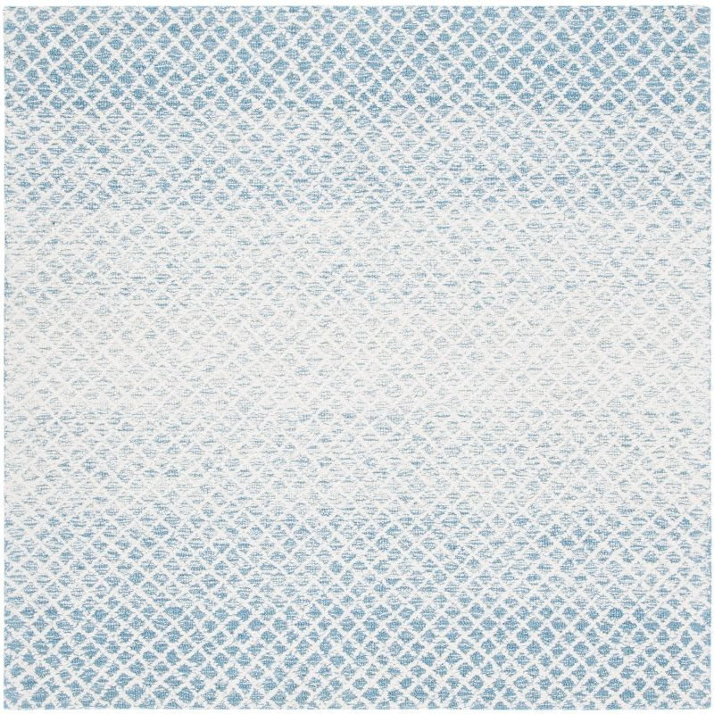 Micro-Loop MLP353 Hand Tufted Indoor Area Rug - Blue/Ivory - 5'x5' - Safavieh